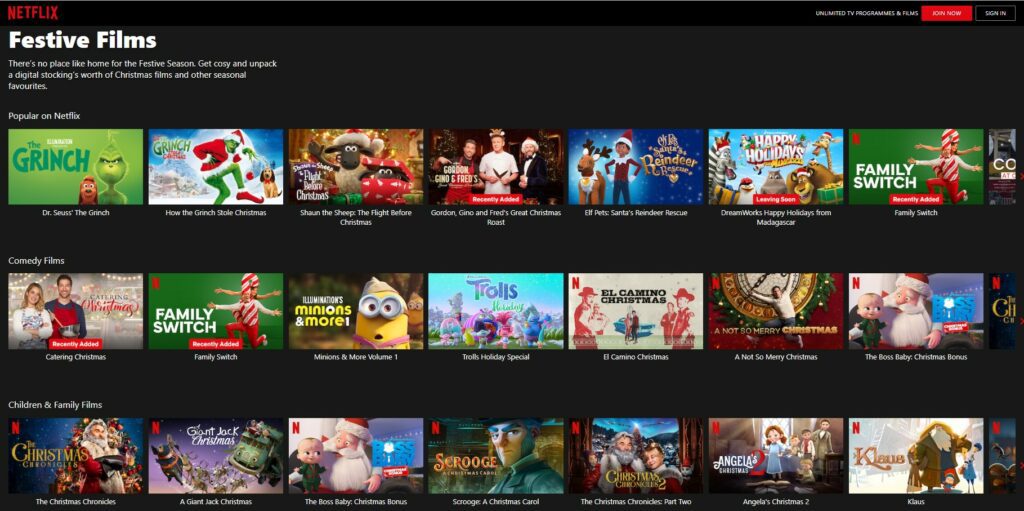 Netflix - Christmas Viewing 2023